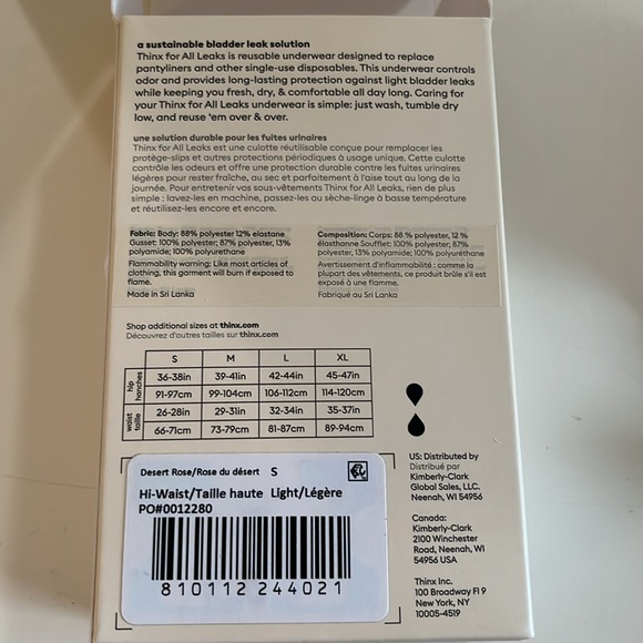 Think for All Leaks Reusable Bladder Leak Underwear Size S & L NIB - Picture 5 of 5